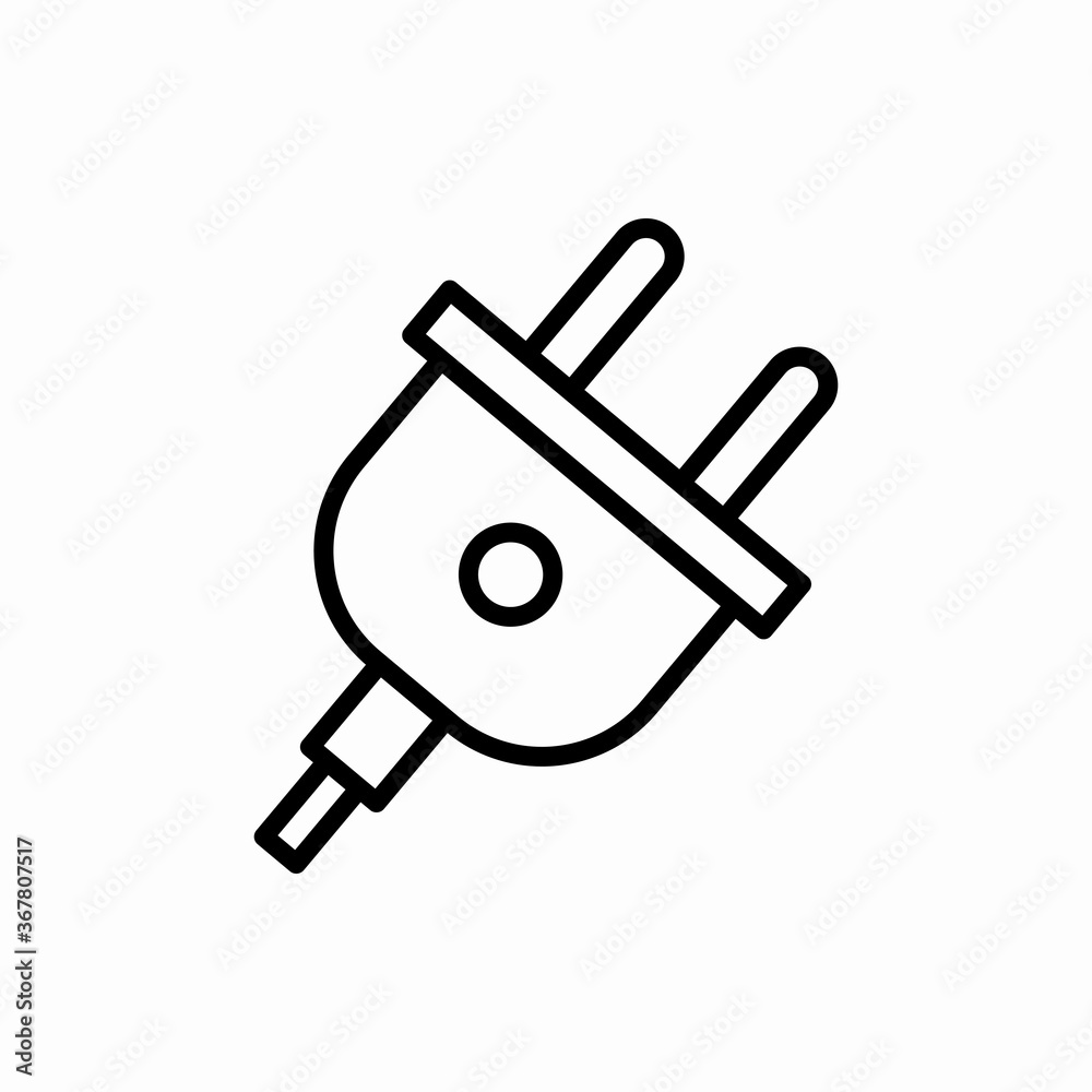 Outline plug icon.Plug vector illustration. Symbol for web and mobile Outline plug icon.Plug vector illustration. Symbol for web and mobile