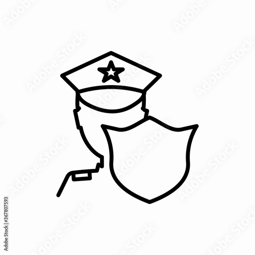 Outline police icon.Police vector illustration. Symbol for web and mobile