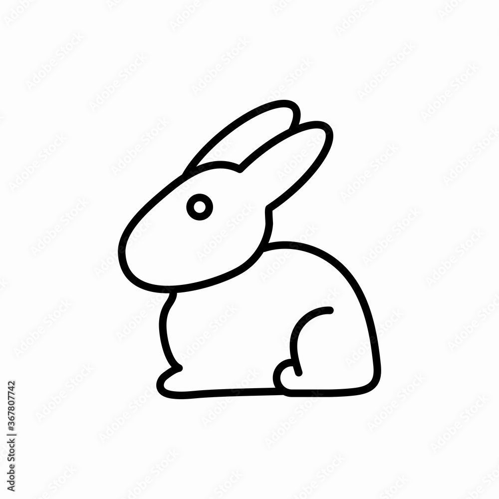 Outline rabbit icon.Rabbit vector illustration. Symbol for web and mobile Outline rabbit icon.Rabbit vector illustration. Symbol for web and mobile