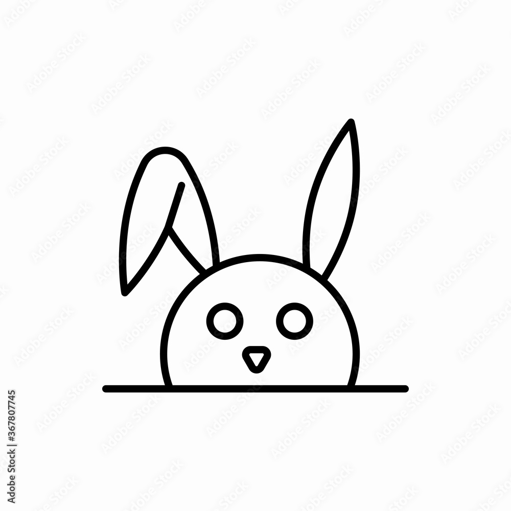 Obraz premium Outline rabbit icon.Rabbit vector illustration. Symbol for web and mobile