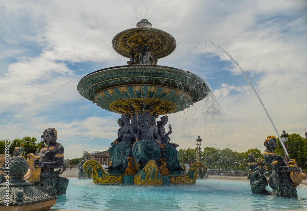 Fountain on Place de la Concorde Paris 