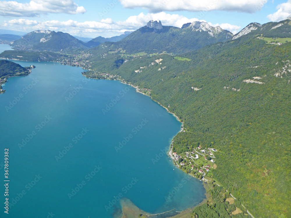 Aerial view of Lake Annecy, France	