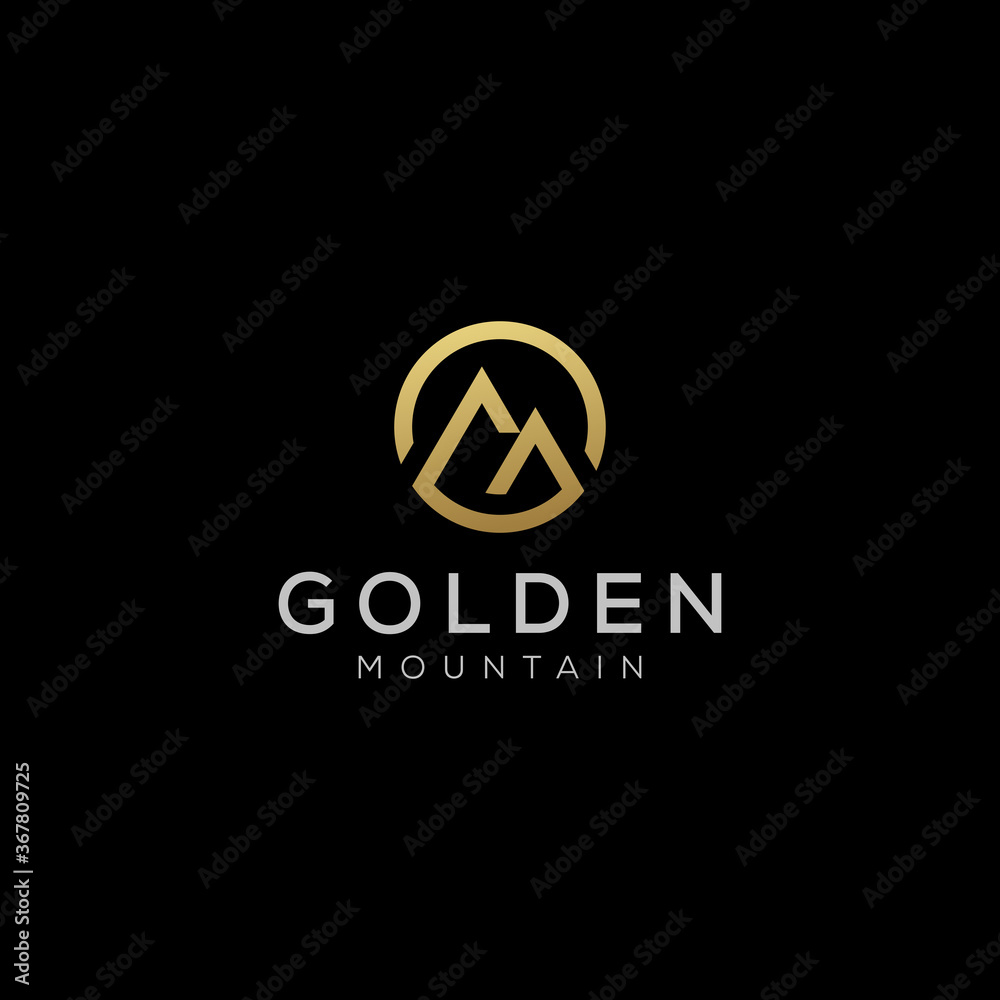 luxury golden mountain initial letter g logo premium vector luxury golden mountain initial letter g logo premium vector