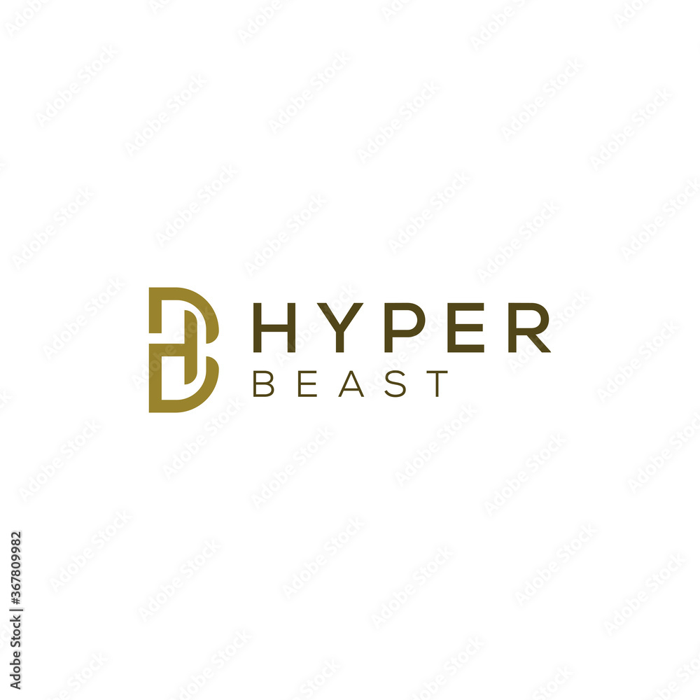 Fototapeta premium simple modern minimalist monogram hb logo premium vector