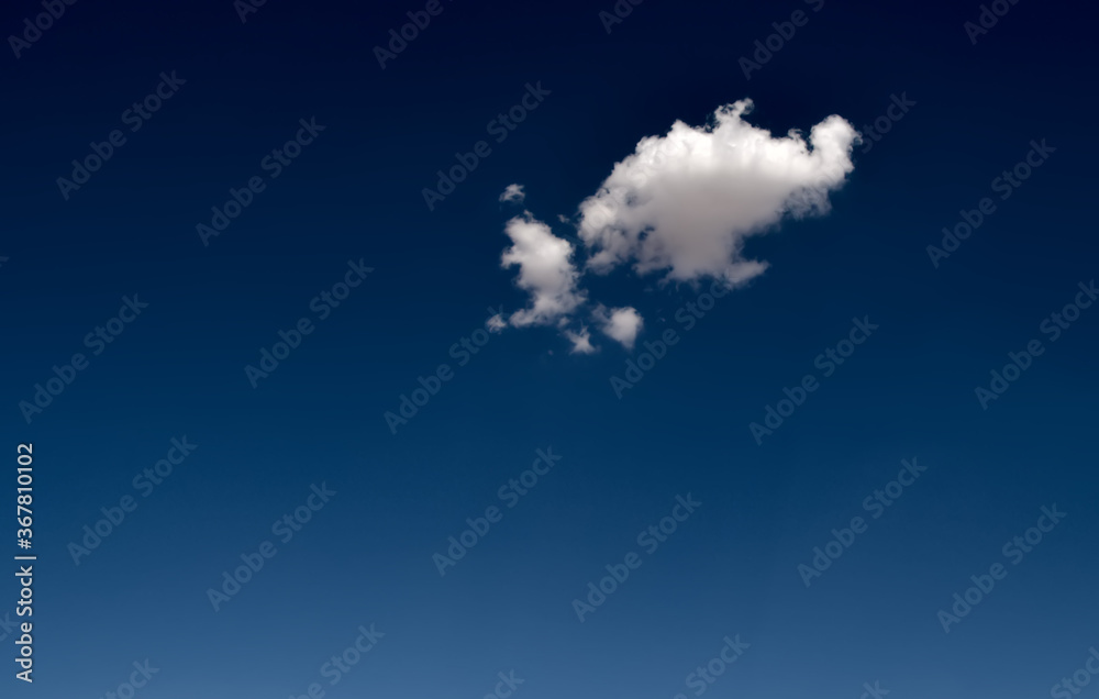 Cumulus clouds look like fluffy, white cotton balls in the sky. .One