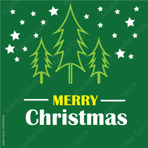 Vector logo Merry Christmas design in eps 10. Simple template and ready to use.