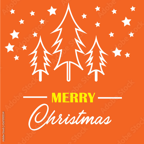 Vector logo Merry Christmas design in eps 10. Simple template and ready to use.