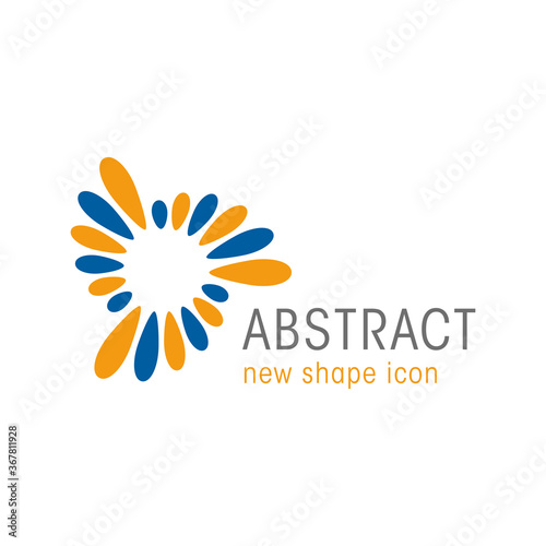 Abstract Spiral Oval Logo Vector