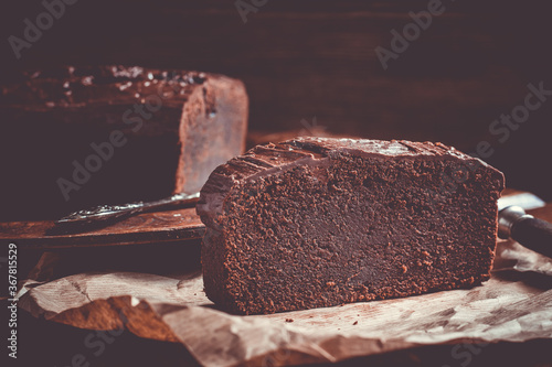 фотографія Super chocolate brownie. The dream of a chocoholic