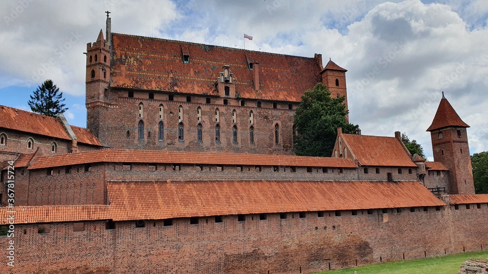 Walls of the Teutonic Castle in Malbork, Poland Walls of the Teutonic Castle in Malbork, Poland