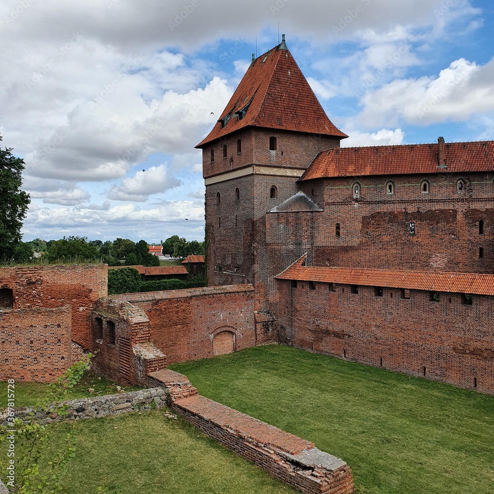 Walls of the Teutonic Castle in Malbork, Poland Walls of the Teutonic Castle in Malbork, Poland
