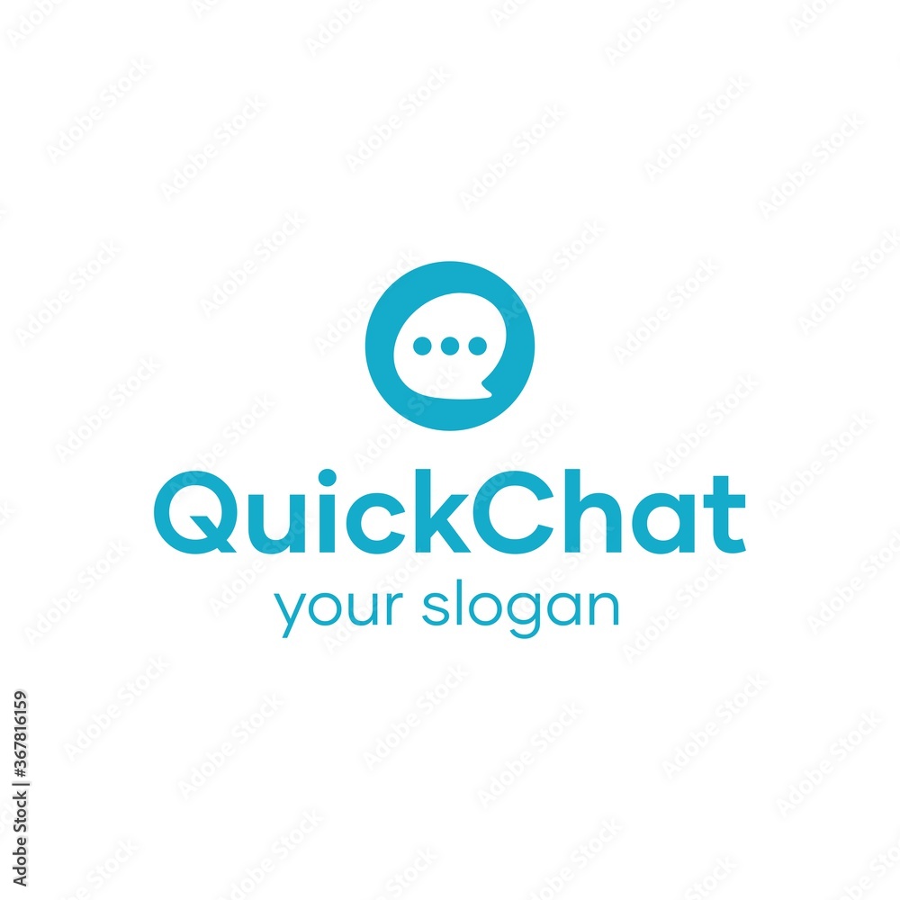 Q Letter Quick Chat Bubble Logo Design Vector Q Letter Quick Chat Bubble Logo Design Vector