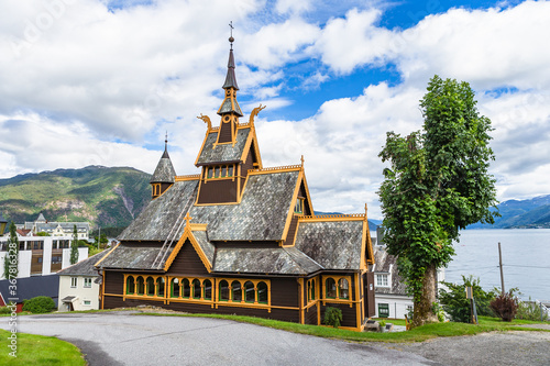 St. Olaf's Church. An Anglican church in the village of Balestrand in Sogndal Municipality in the county of Vestland in Norway.