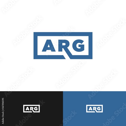 Simple ARG Letter Logo Design Vector photo