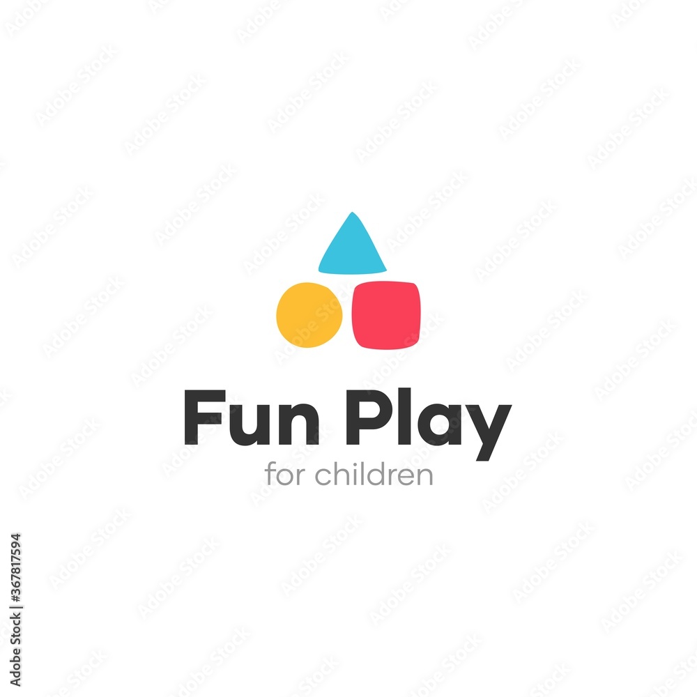 Abstract Geometric Fun Playground Logo Design Stock Vector Adobe Stock