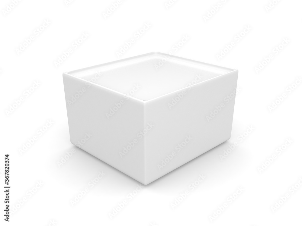 3D box on white background 3D box on white background