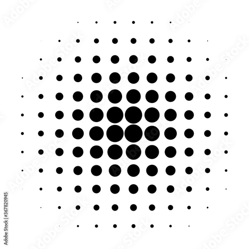 Foto halftone circle vector logo symbol, icon, design