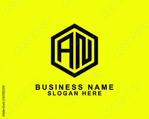 AN NA LETTER LOGO DESIGN VECTOR TEMPLATE. AN Minimalist, Unique, Simple, Creative , Flat, Business, Modern Logo Design.