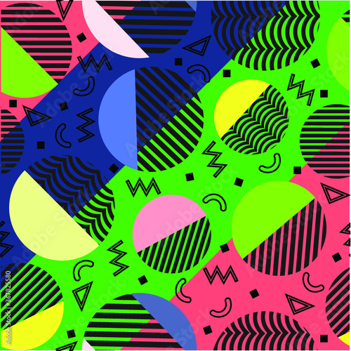 Abstract geometric seamless pattern.Vector background