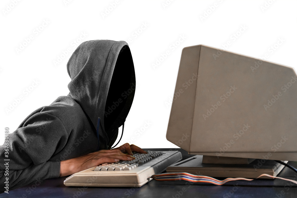 Unknown hacker stealing information from computer Unknown hacker stealing information from computer