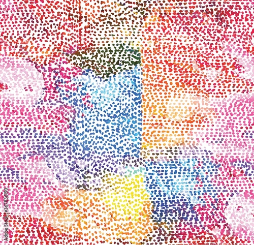 Abstract seamless pattern with ovals. Mosaic. Background in the style of impressionism .