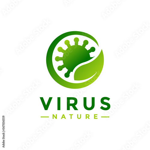 virus leaf logo