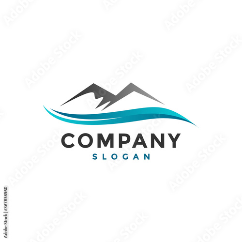 mountain and water logo