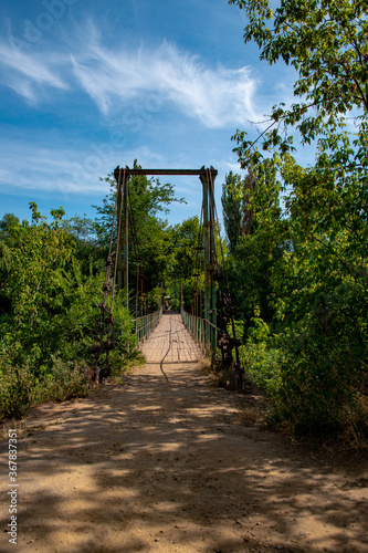 Ukraine  Krivoy Rog city park bridge  