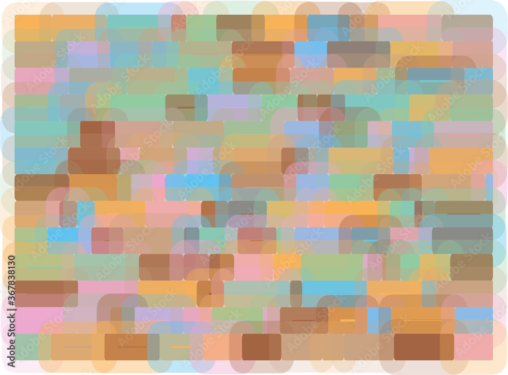 Abstract mosaic background with transparent borders from colorful tiles ...