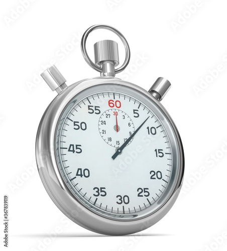 stopwatch 3d illustration over white background