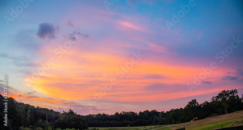 Beautiful orange and purple sky