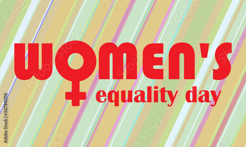 Fototapeta Naklejka Na Ścianę i Meble -  Women's Equality Day. Celebrated in the United Statesin August 26. Women right history month. Design for poster, greeting card, banner, and background. 