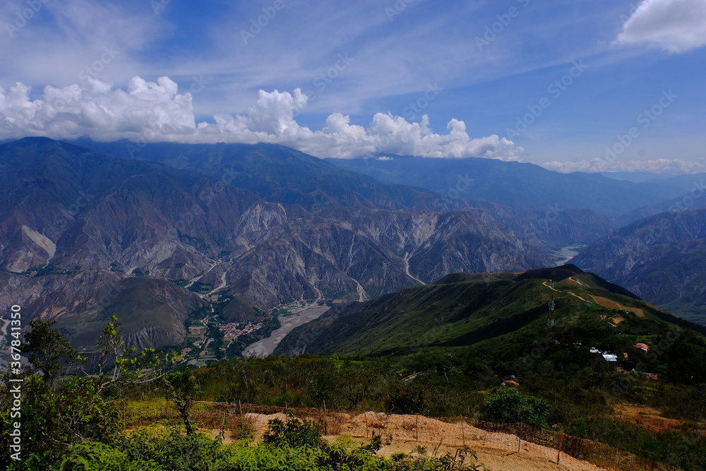 An amazing view over the second deepest canyon in the world, the Chicamoca in colombia close to San Gil.
