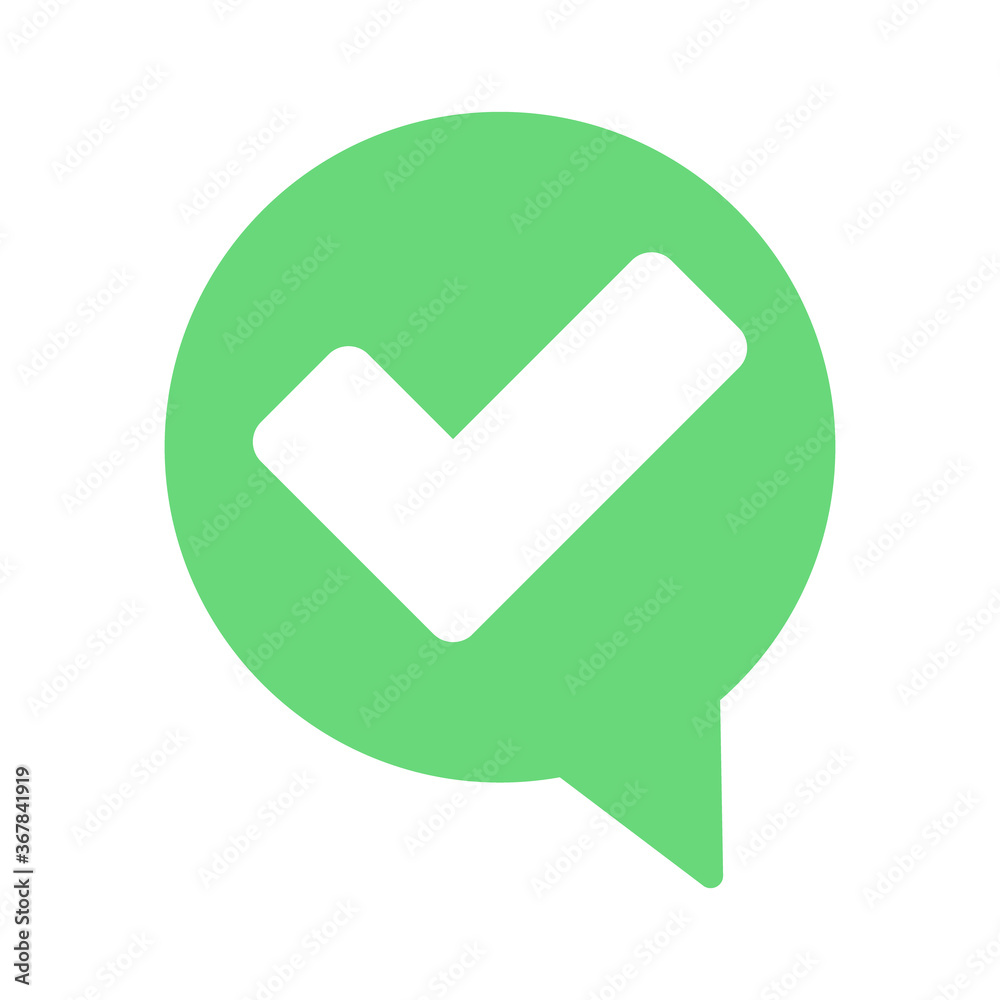 Vector check mark icon, isolated on white background Vector check mark icon, isolated on white background