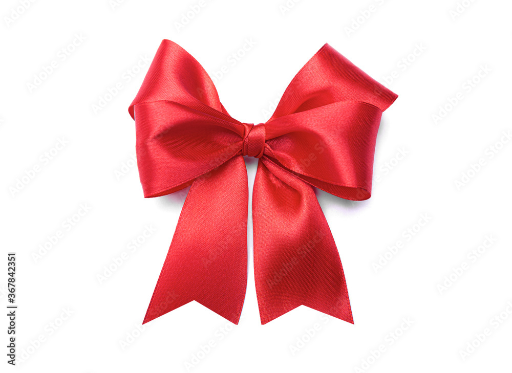 Red bow isolated on white background. Red bow isolated on white background.