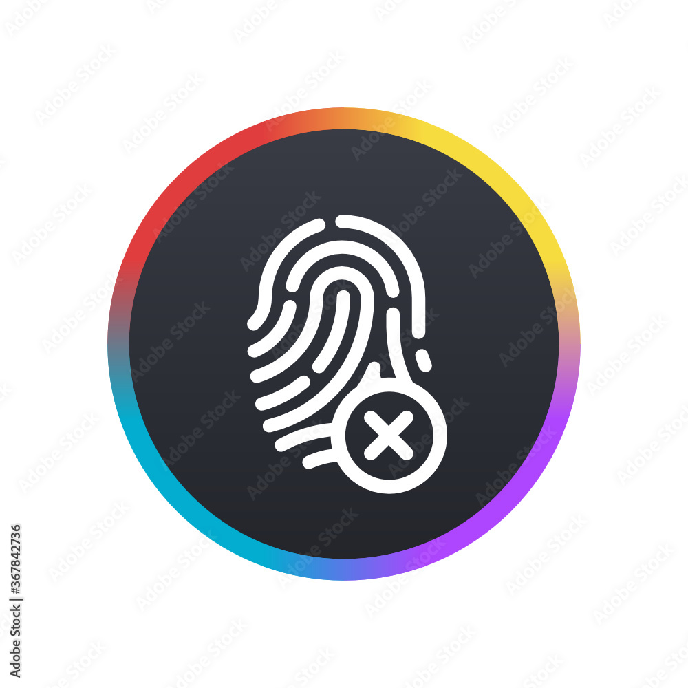 Invalid Fingerprint - Push Button Invalid Fingerprint - Push Button