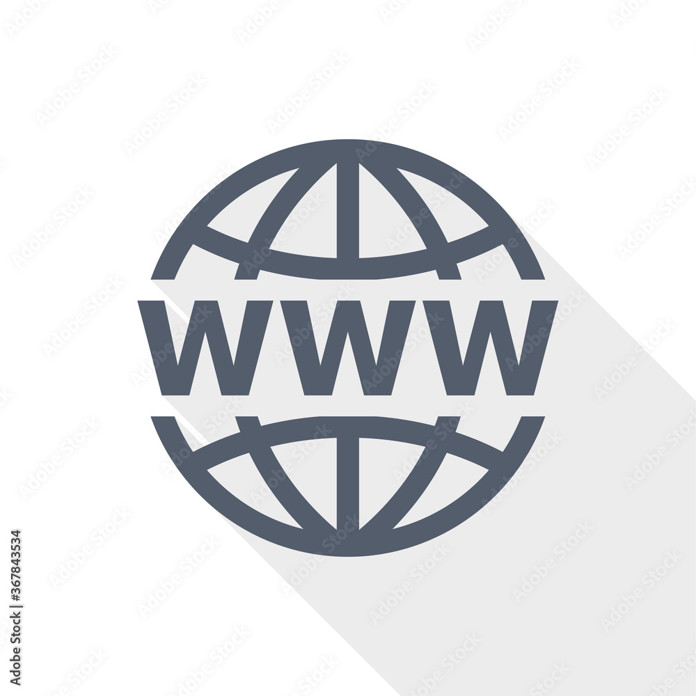 Web, www and internet flat design vector icon Web, www and internet flat design vector icon