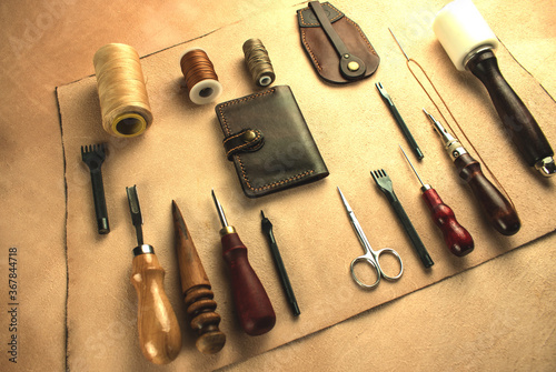 Leather crafting and tools for crafting leather goods.