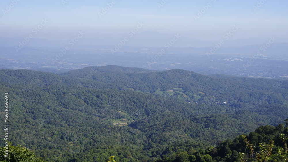 view from the top mountain landscape in the morning view from the top mountain landscape in the morning