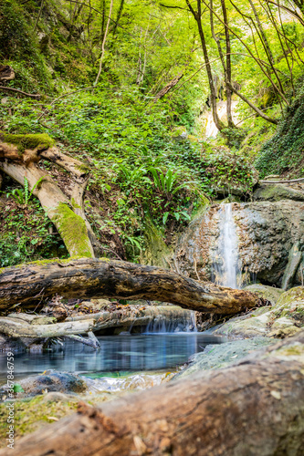 Waterfalls of the Rioscuro stream, in Cineto Romano