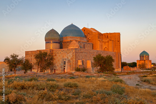 Mausoleum of Khoja Ahmed Yasawi in the city of Turkestan, Kazakhstan. photo