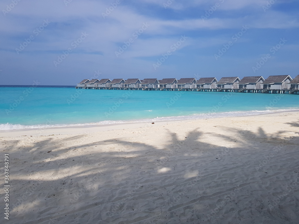 The perfect beach on the Maldives in the Indian/Arabian Ocean