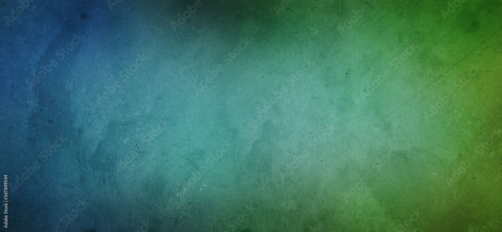 Blue and green concrete background
