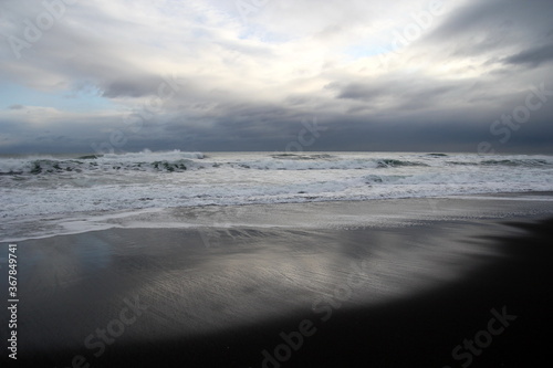 Clouds over the sea. Pacific ocean. Kamchatka