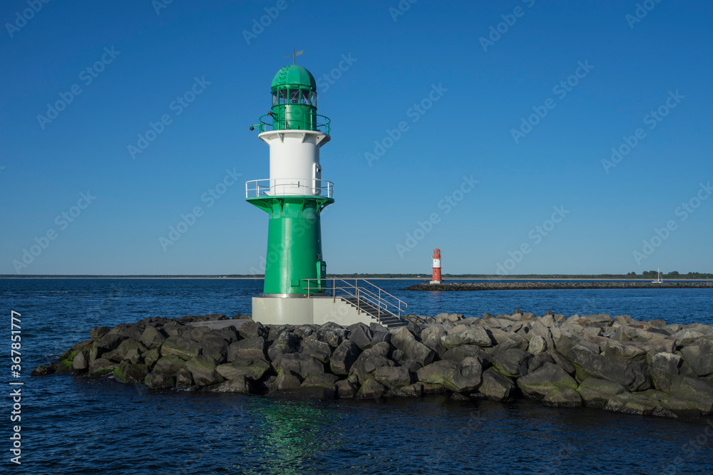 pier lighthouse on the baltic sea