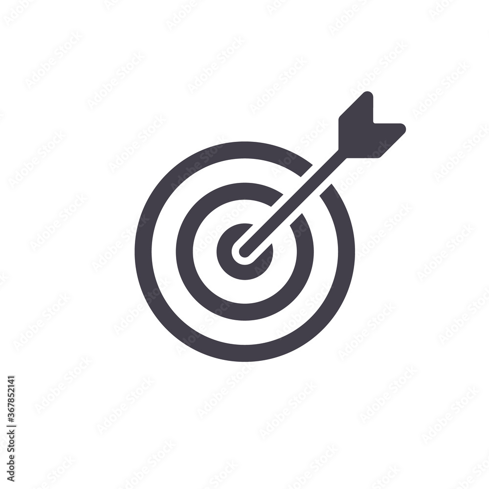 Target aim icon. Successful shoot. Vector illustration Target aim icon. Successful shoot. Vector illustration