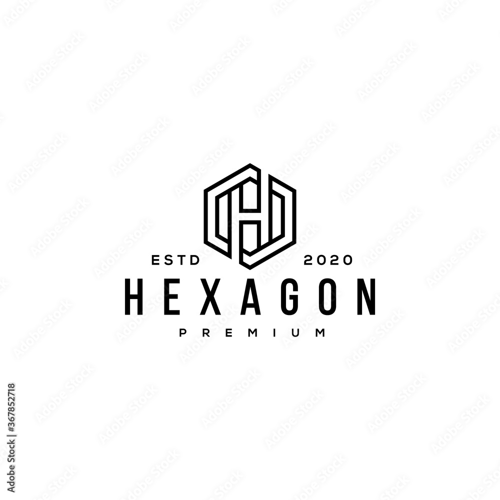 hexagon logo icon vector design template