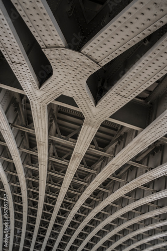 Steel construction of Blackfriars Bridge in London.