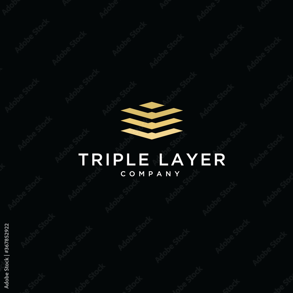 Obraz premium Triple layer Vector design template