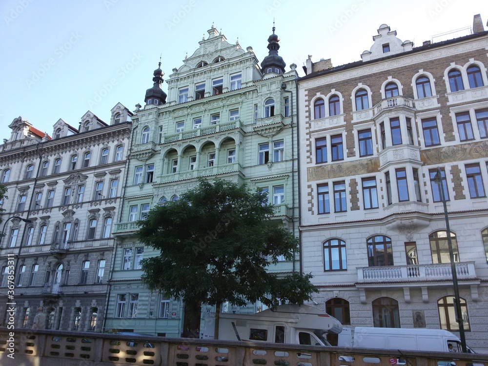 Old beautiful buildings in Prague